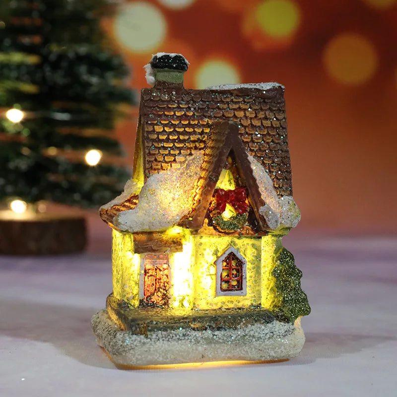 Mini Casas Decorativas de Natal com Iluminação