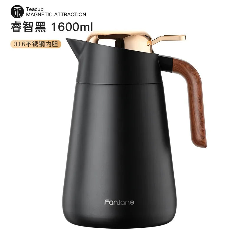 Garrafa Térmica Café Chá Inox 1.6L com Isolamento a Vácuo