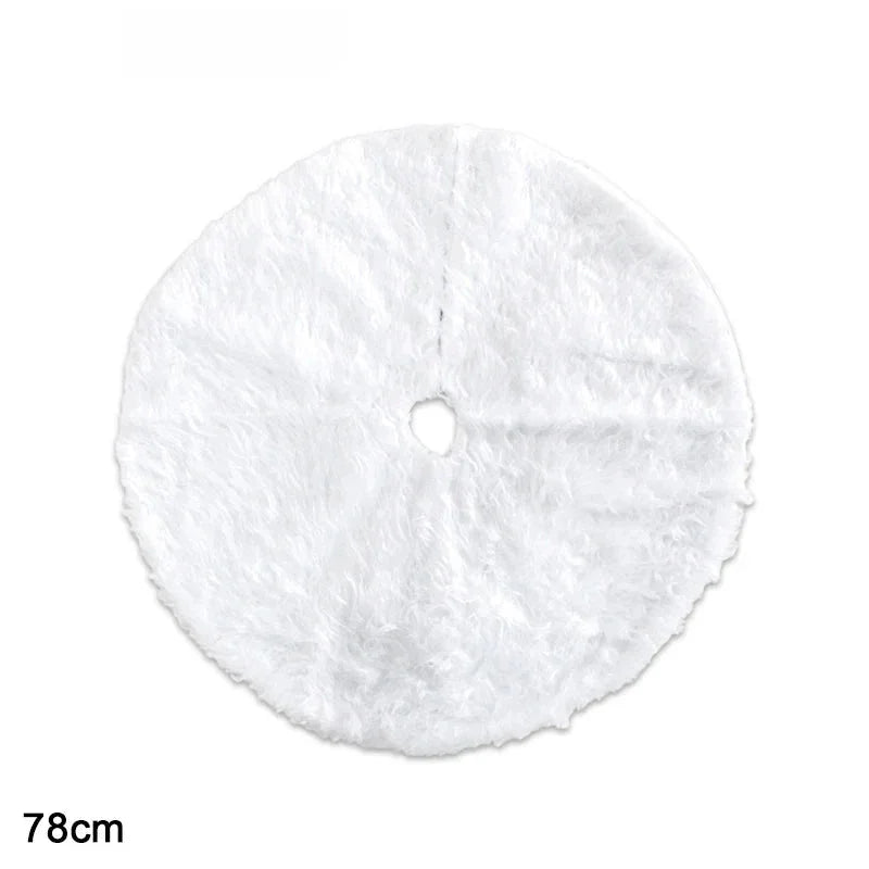 Saia para árvore de Natal Redonda Plush Neve Branca