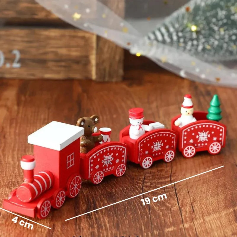 Trenzinho Natalino de Madeira Para Mesa Decoração de Natal