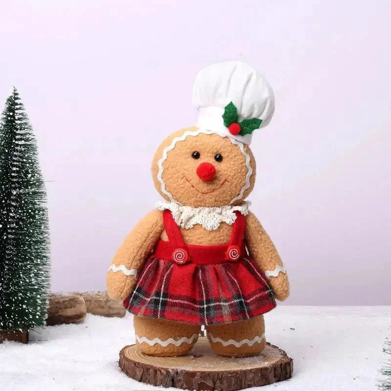 Boneco de Pelúcia Biscoito Natalino Decoração de Natal