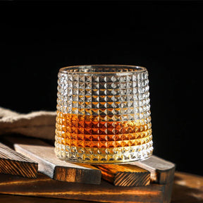 Copo de Whisky Cristal com Base Rotativo