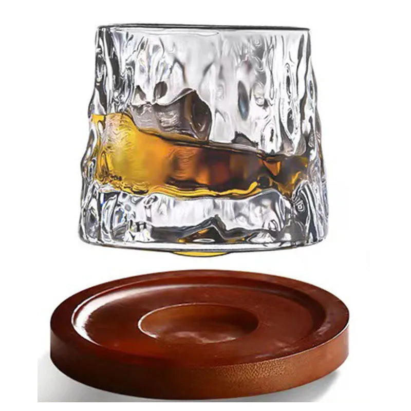 Copo de Whisky Cristal com Base Rotativo