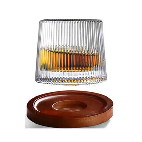 Copo de Whisky Cristal com Base Rotativo