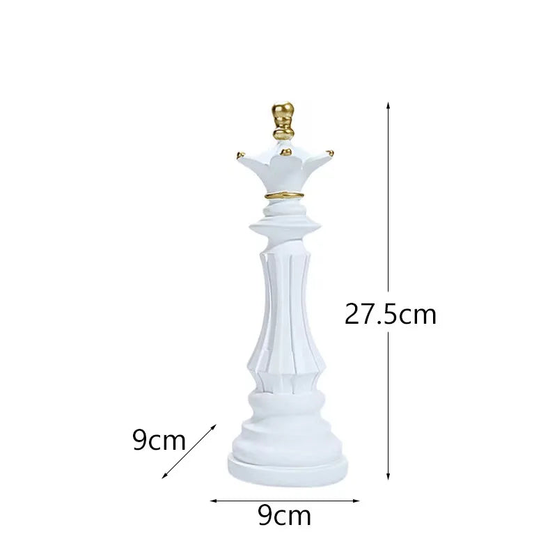 Decoração de Mesa Resina Estátua Peças de Xadrez
