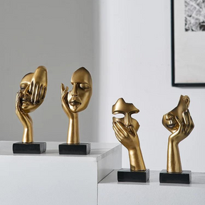 Estátua Decorativa de Resina Abstrata Nórdica