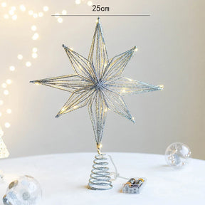 Estrela LED Para Árvore de Natal Decoração de Natal