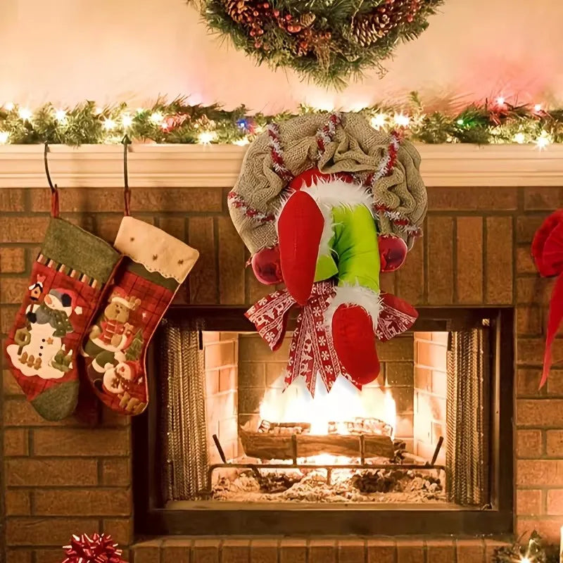 Guirlanda Natalina para Porta com Pernas de Duende