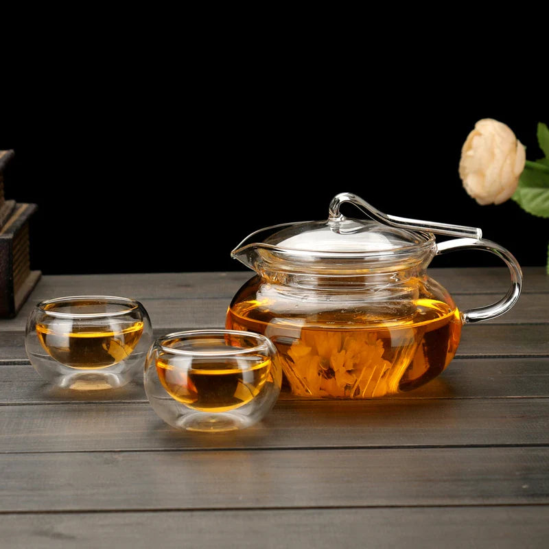 Conjunto de Xícaras de Chá de Vidro