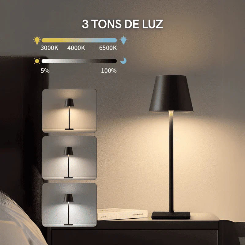 Luminária de Mesa LED Abajur Quarto Sala Portátil