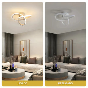 Luminária de Teto LED Para Quarto e Sala de Jantar com 3 Cores