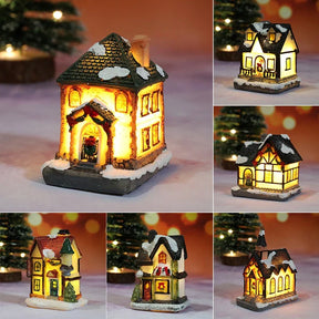 Mini Casas Decorativas de Natal com Iluminação