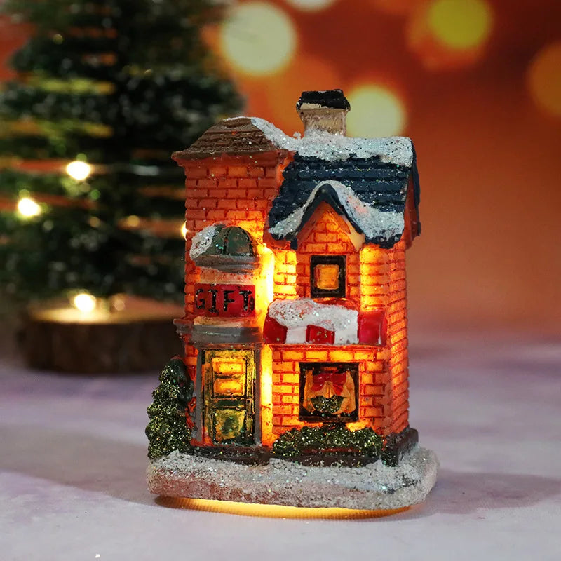 Mini Casas Decorativas de Natal com Iluminação
