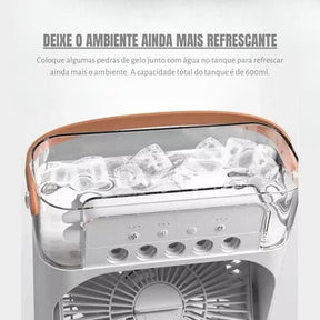 Mini Ventilador e Umidificador Portátil