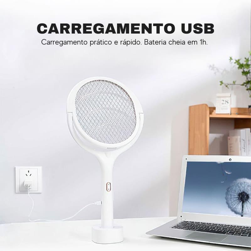 Raquete Mata Mosquito Elétrica com luz UV