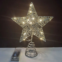 Estrela LED de Ferro Para Árvore de Natal Decoração de Natal