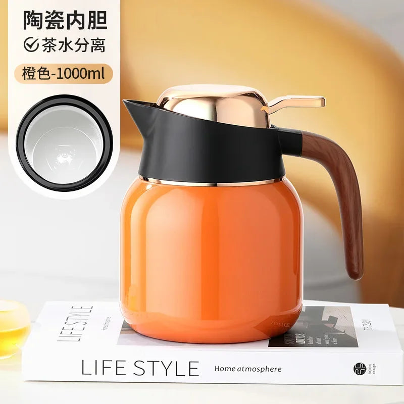 Garrafa Térmica Café Chá Inox 1.6L com Isolamento a Vácuo