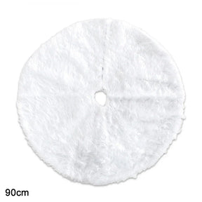 Saia para árvore de Natal Redonda Plush Neve Branca