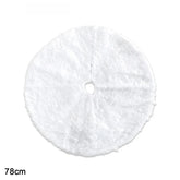 Saia para árvore de Natal Redonda Plush Neve Branca