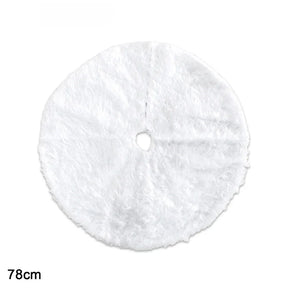 Saia para árvore de Natal Redonda Plush Neve Branca