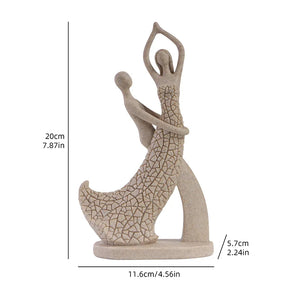 Escultura Abstrata de Casal para Mesa e Decoração Moderna