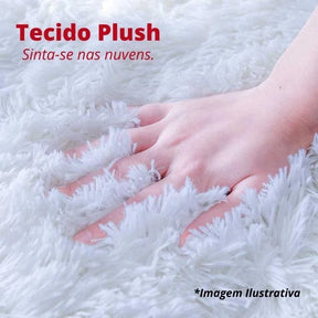 Tapete Felpudo Azul Antiderrapante para Sala e Quarto