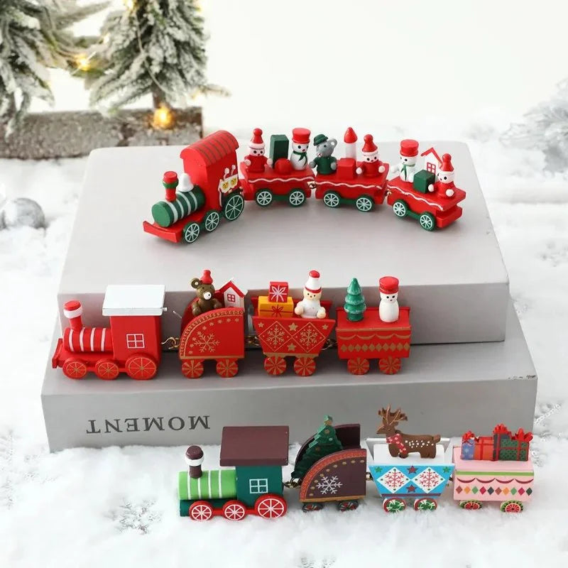Trenzinho Natalino de Madeira Para Mesa Decoração de Natal